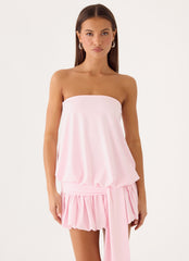 Mazie Strapless Mini Dress - Pink