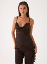 Melisana Cowl Top - Chocolate