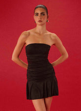 Meridella Strapless Mini Dress - Black