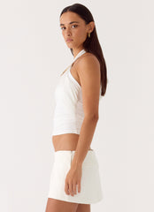 Midnight Sky Top - White