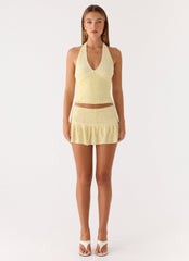 Mimi Beaded Top - Yellow