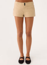 Minna Trench Mini Shorts - Camel