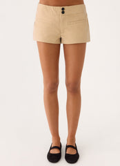 Minna Trench Mini Shorts - Camel