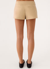 Minna Trench Mini Shorts - Camel