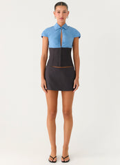 Mirna Micro Skort - Charcoal