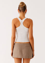 Mirna Micro Skort - Taupe Marle