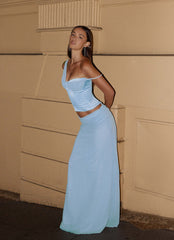 Natalya Corset Top - Pale Blue