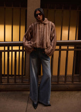 Naylor Faux Fur Jacket - Brown