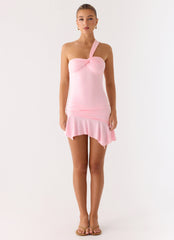 Not Your Fan Cut Out Mini Dress - Pink