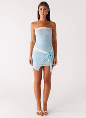 Oceanfront Mini Dress - Blue