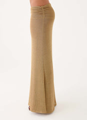 Olyssia Shimmer Maxi Skirt - Shimmer Gold