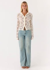Orellia Long Sleeve Top - Ivory