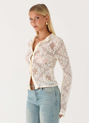Orellia Long Sleeve Top - Ivory