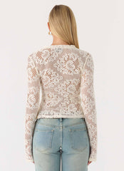 Orellia Long Sleeve Top - Ivory