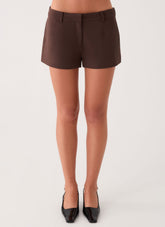 Oslo Mini Shorts - Chocolate