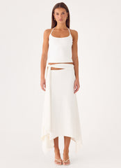Overdrive Midi Skirt - White