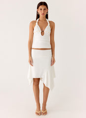 Payback Shell Trim Top - White