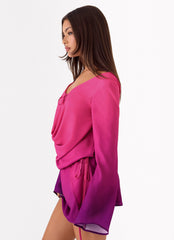 Rafaella Mini Dress - Fuchsia Violet Ombre