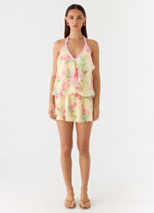 Read Your Mind Mini Dress - Lemon Soleil