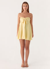 Riven Mini Dress - Yellow