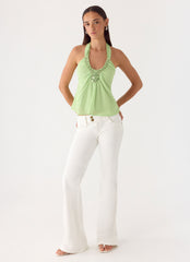 Robbie Super Low Denim Jeans - White