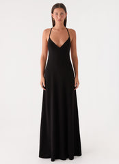 Russian Roulette Maxi Dress - Black