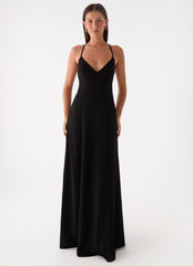 Russian Roulette Maxi Dress - Black
