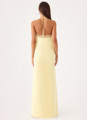 Samaria Halter Maxi Dress - Yellow