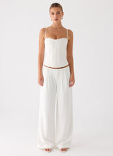 Samuel Low Rise Suiting Pants - White