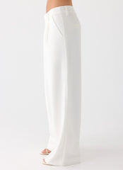 Samuel Low Rise Suiting Pants - White