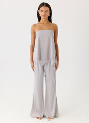 Sella Strapless Top - Misty Blue