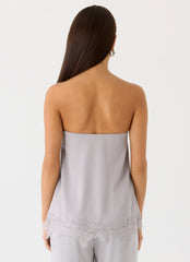 Sella Strapless Top - Misty Blue