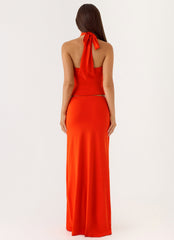 Selmah Hardware Maxi Skirt - Tangerine