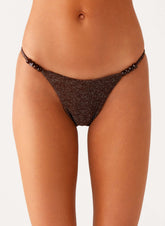 Serefina Bead Bikini Bottom - Chocolate