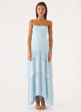 Sharn Strapless Maxi Dress - Blue