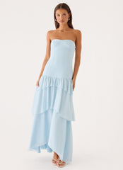 Sharn Strapless Maxi Dress - Blue