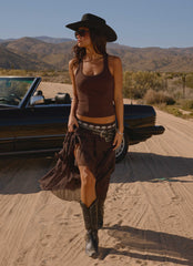 Silvanna Maxi Skirt - Chocolate