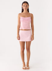 Siren Beaded Sequin Top - Pink