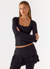 Skyler Mini Skort - Black