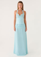 Soneva Corset Maxi Dress - Aqua