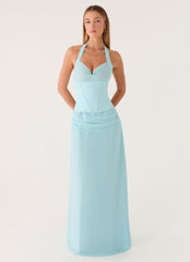 Soneva Corset Maxi Dress - Aqua