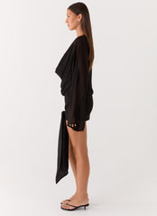 Sorrel Long Sleeve Mini Dress - Black