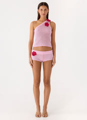 Sunray Shine Crochet Top - Pink
