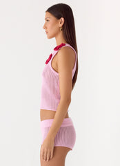 Sunray Shine Crochet Top - Pink