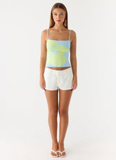 Sunray Skies Knit Top - Pale Blue