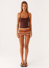 Sunset Stripe Micro Shorts - Sunset Stripe