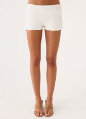 Swarov Low Rise Shorts - White