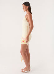 Syna Sash Mini Dress - Soft Lily