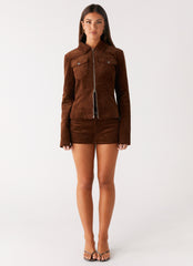 Taliyah Cord Jacket - Walnut