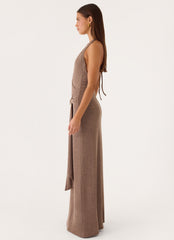 Talk To You Maxi Dress - Taupe